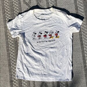 Uniqlo White Tee with Minnie throughout the years